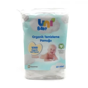 Uni Baby Organik Temizleme Pamuğu 60lı
