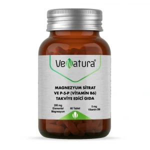 Venatura Magnezyum Sitrat ve P-5-P (Vitamin B6) 60 Tablet