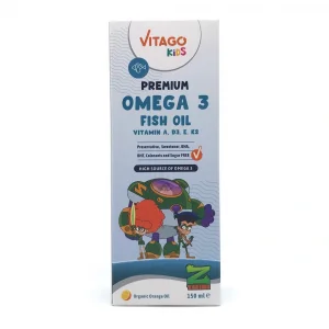 Vitago Kids Premium Z Takımı Balık Yağı Omega 3 Vitamin A D3 E K2 İçeren Şurup 150 ml