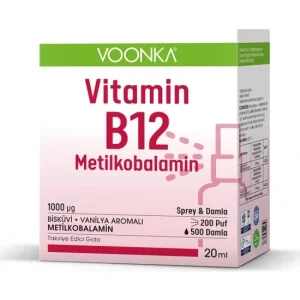 Voonka B12 Metilkobalamın Sprey  Damla 20 ml