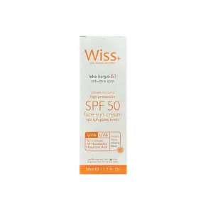 Wiss+ Leke Karşıtı Yüz Güneş Kremi SPF50 50 ml