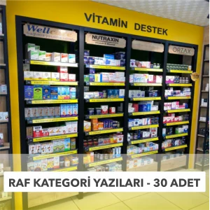 Raf Kategori Yazısı 30 Adet
