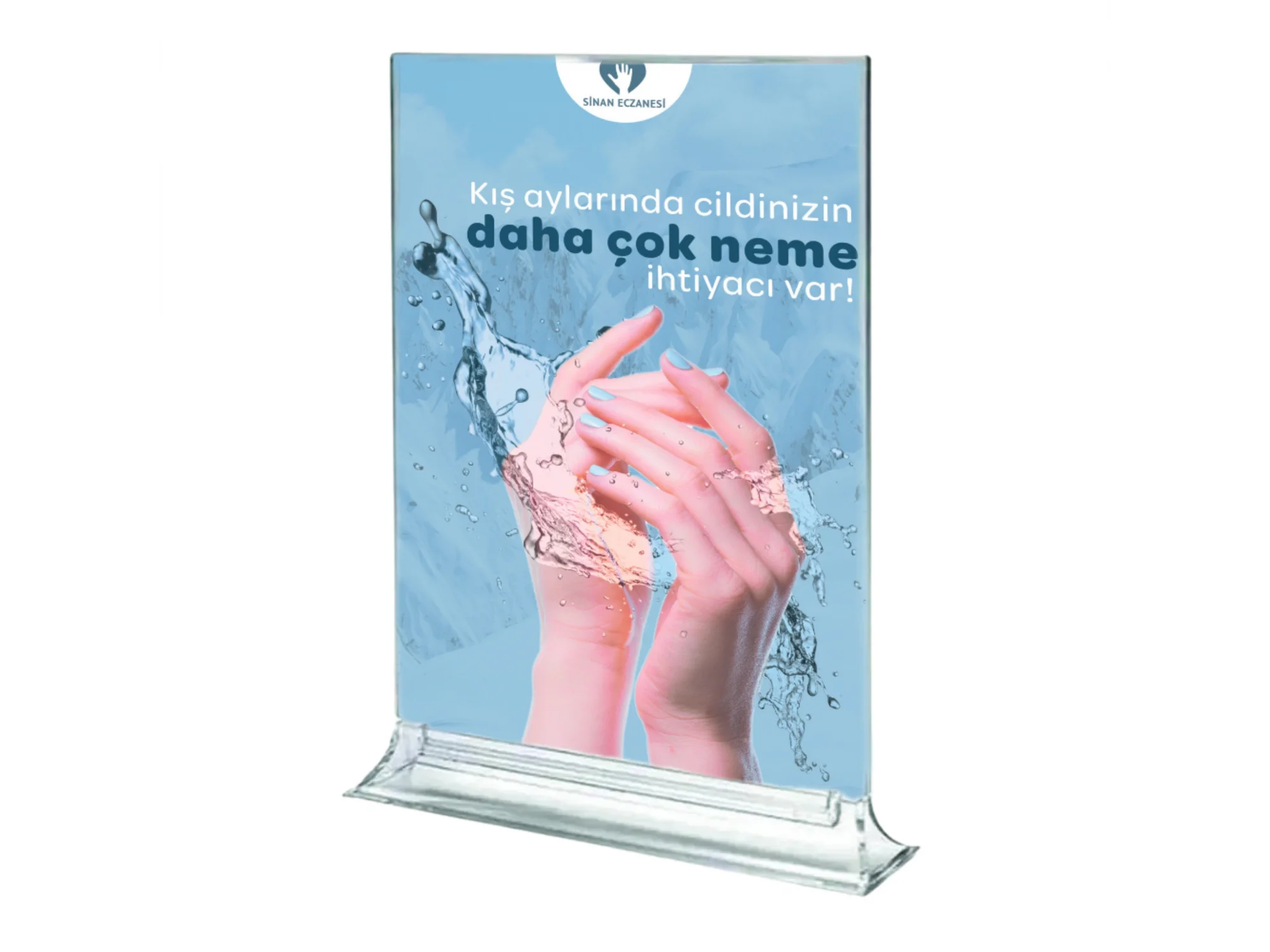 Eczane Afiş Taşıyıcı Şeffaf Pleksi