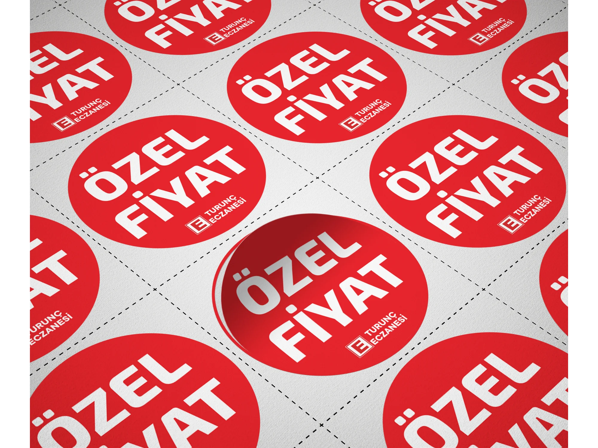 Eczanenize Özel 100 adet 4x4cm Özel Fiyat Etiketi