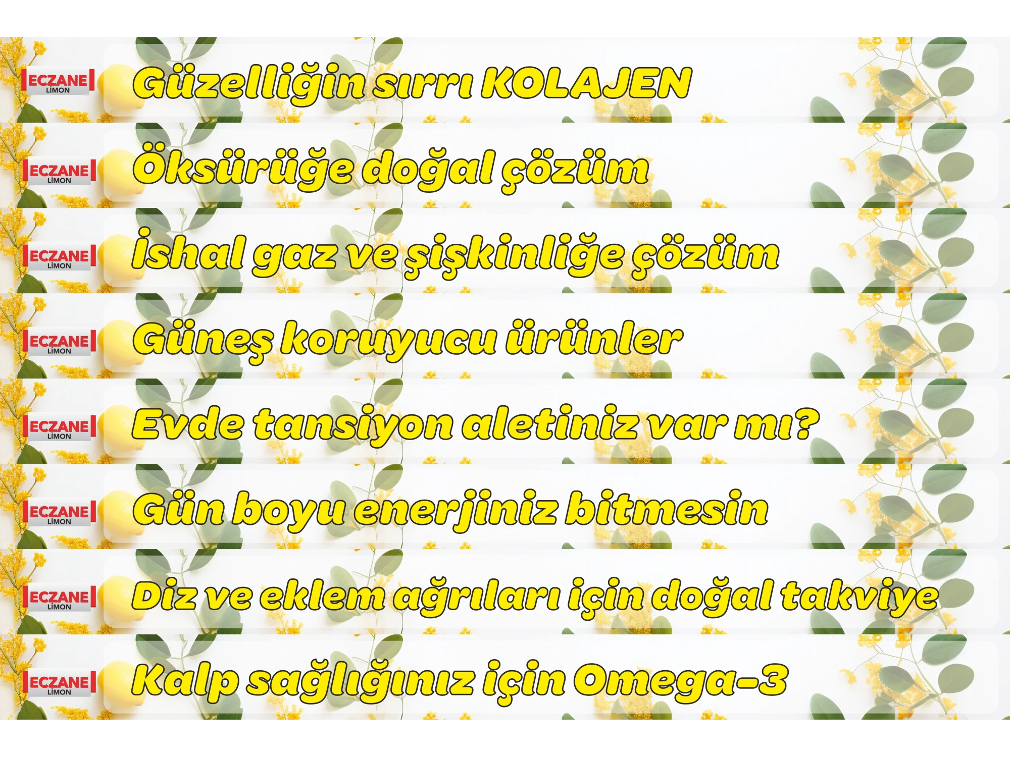 Raf kategori yazıları 140 adet - Limon Paket !