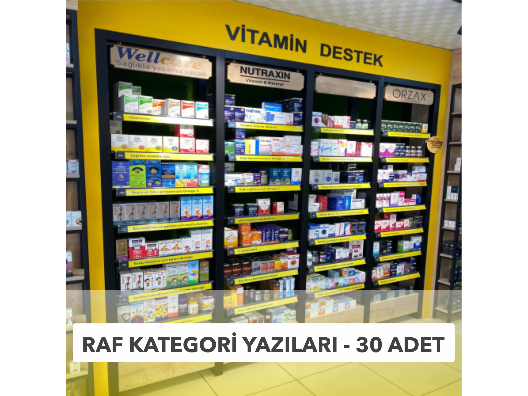 Raf Kategori Yazısı 30 Adet