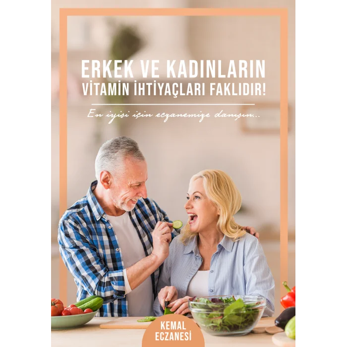 Kadın Erkek Vitaminleri Afiş & Poster