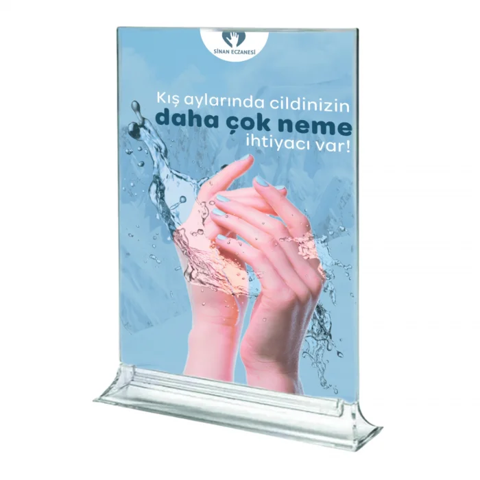 Eczane Afiş Taşıyıcı Şeffaf Pleksi