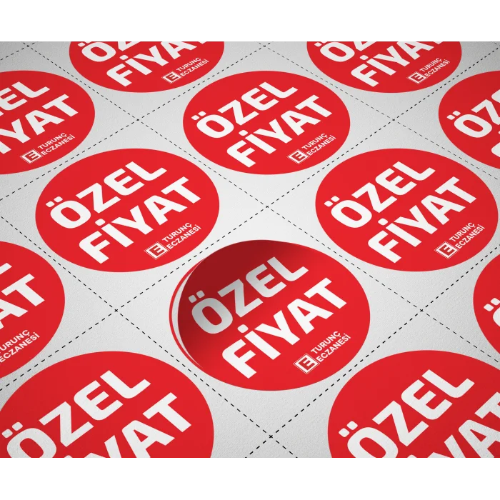 Eczanenize Özel 100 adet 4x4cm Özel Fiyat Etiketi