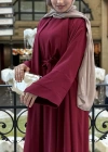 Abaya Takım Bordo