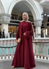 Abaya Takım Bordo