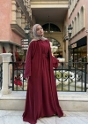 Abaya Takım Bordo