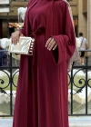 Abaya Takım Bordo