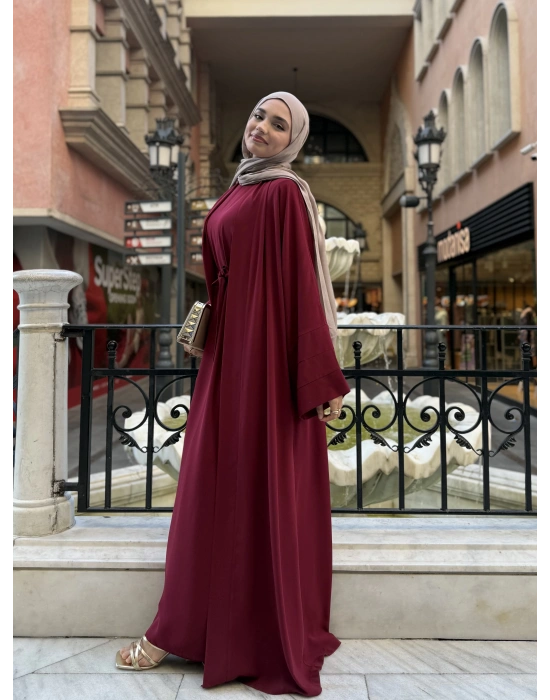 Abaya Takım Bordo