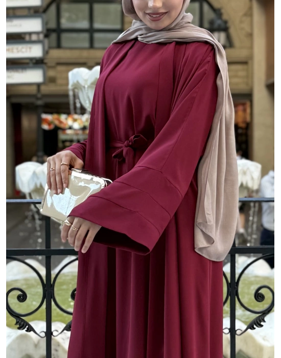 Abaya Takım Bordo