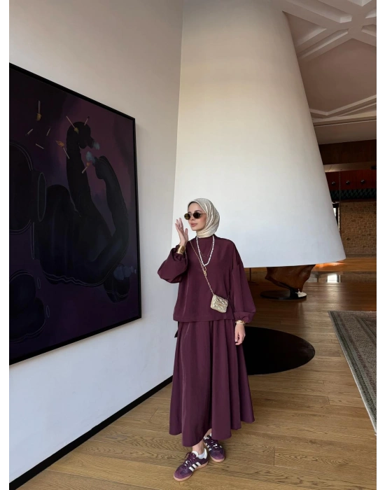 Asel Takım |Bluz Etek Takım