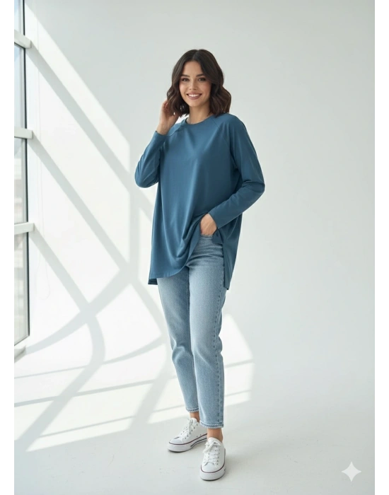 Reglan kol uzun kollu tişört