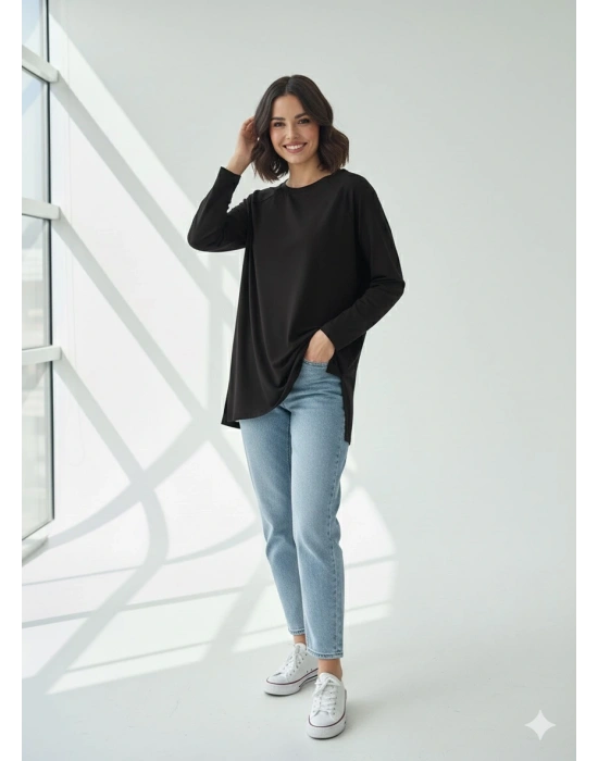 Reglan kol uzun kollu tişört