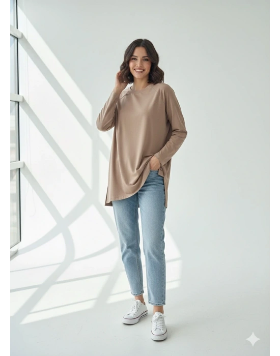 Reglan kol uzun kollu tişört