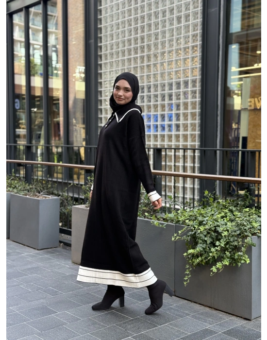 Yakalı Triko Elbise