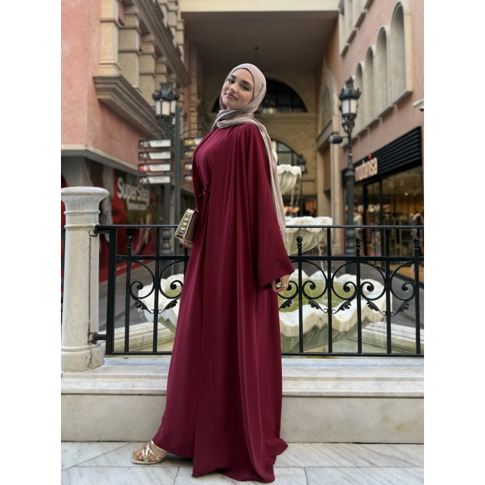 Abaya Takım Bordo