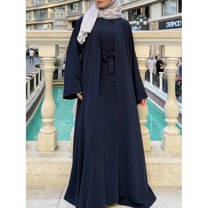 Abaya Takım Lacivert