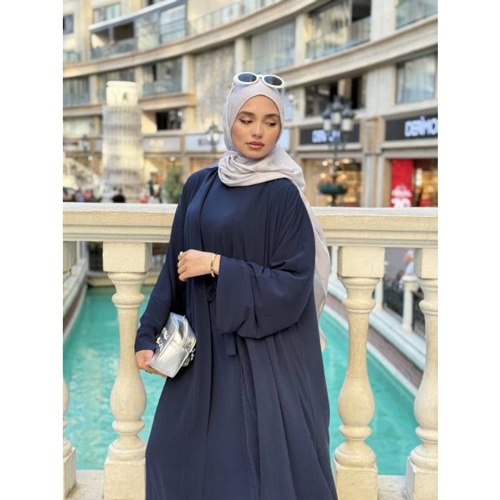 Abaya Takım Lacivert