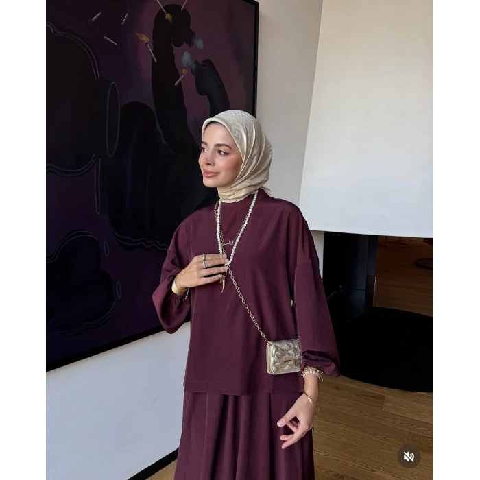 Asel Takım |Bluz Etek Takım