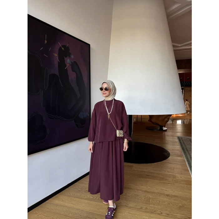 Asel Takım |Bluz Etek Takım