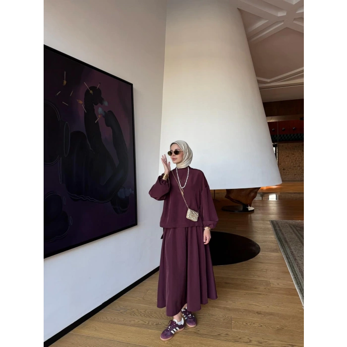 Asel Takım |Bluz Etek Takım