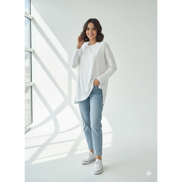 Reglan kol uzun kollu tişört