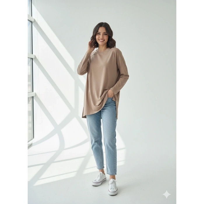 Reglan kol uzun kollu tişört