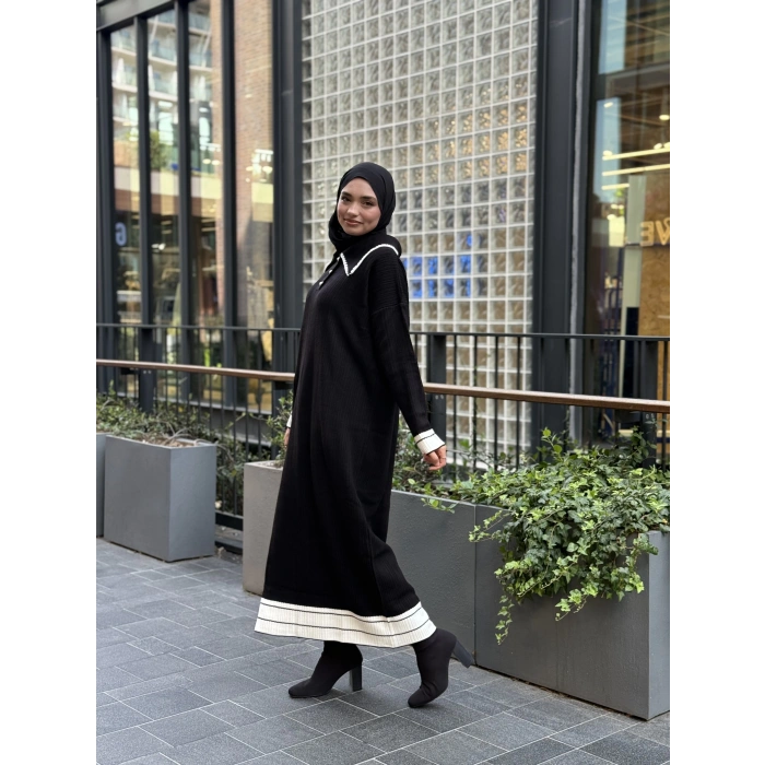 Yakalı Triko Elbise