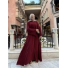 Abaya Takım Bordo