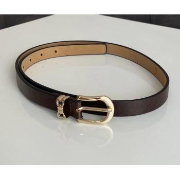 Kahve Gold Metal Tokalı Kemer