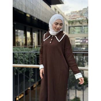 Yakalı Triko Elbise