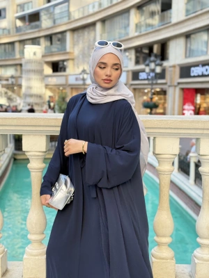 Abaya Takım Lacivert