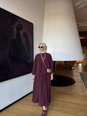 Asel Takım |Bluz Etek Takım