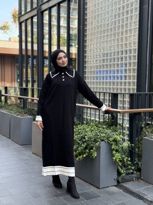 Yakalı Triko Elbise