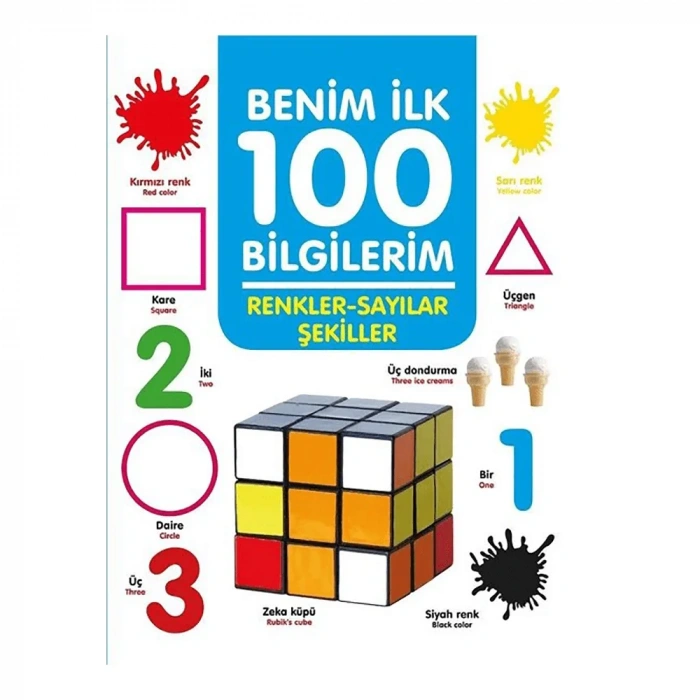 0 6 Yaş Yayınları  Benim İlk 100 Bilgilerim - Renkler Sayılar Şekiller