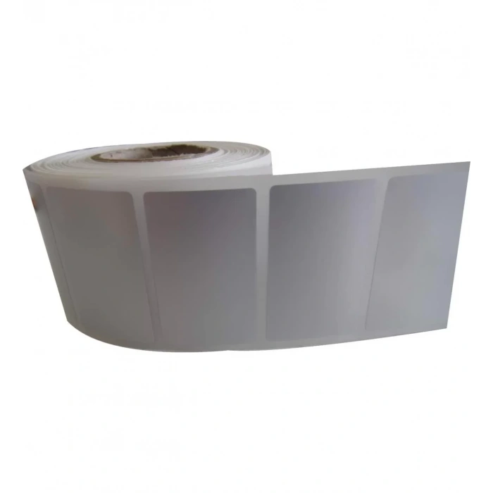 1000li Sarım Tekli Silver Mat Barkod Etiketi 40 X 80