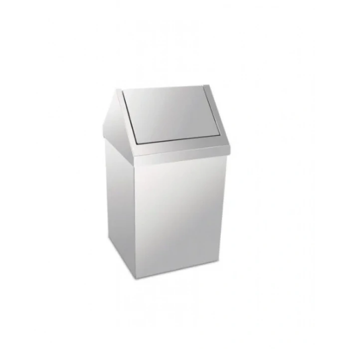 11 Lt Çatı Kapaklı Çöp Kovası Paslanmaz ( 1 Adet )