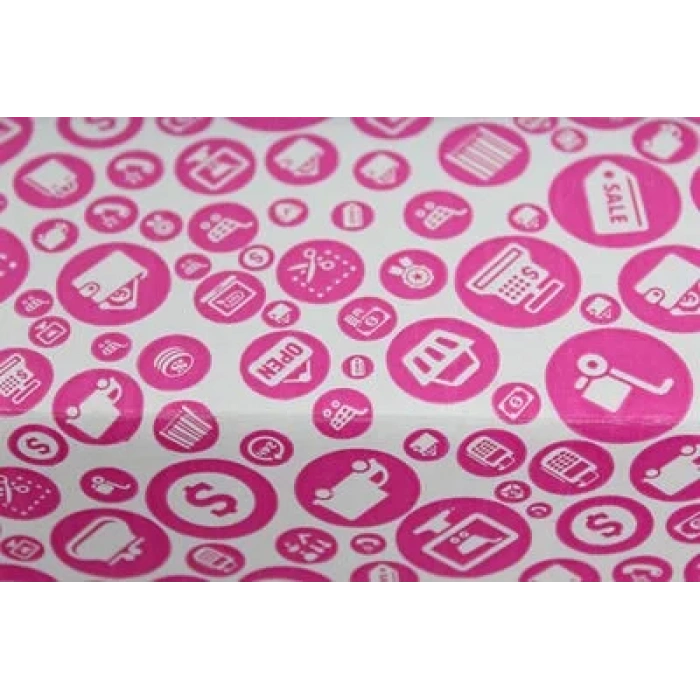 15,5x11x7,5cm Pembe Alışveriş Desenli Kutu