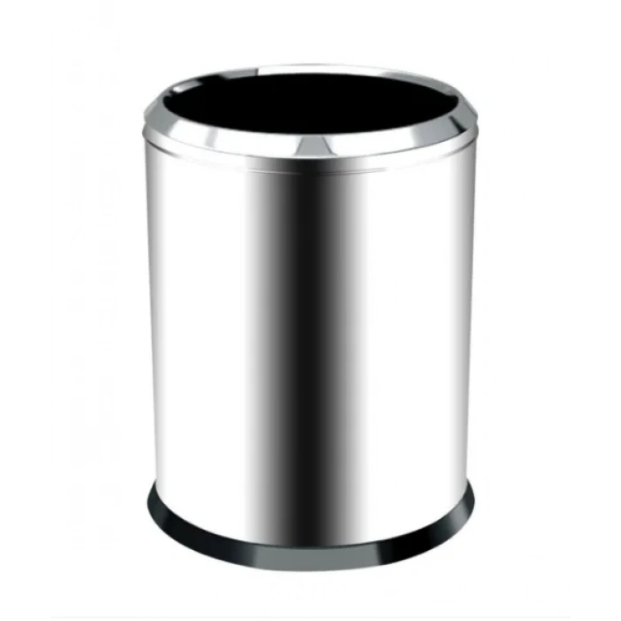 16 Lt Çemberli Çöp Kovası Paslanmaz (1 Adet)