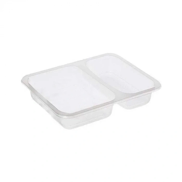 2 Bölmeli Film Yapıştırmalı Gıda Kabı - 50 Adet