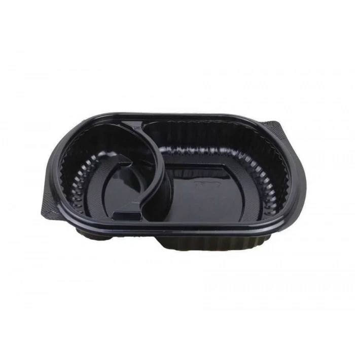 2 Bölmeli Kapaklı Servis Seti - 200 Adet