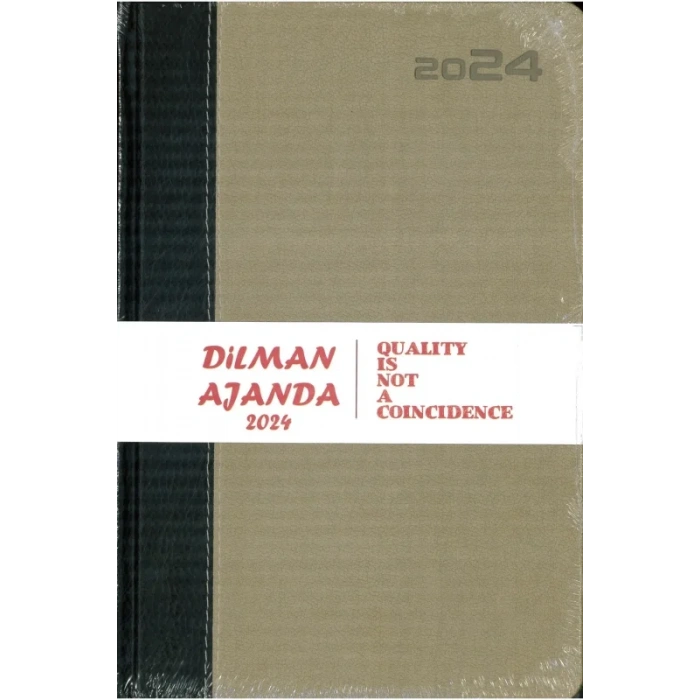 2024 AJANDA DİLMAN 8403 DİKİŞLİ GÜNLÜK AJANDA 17x24 İVORY TERMO DERİ