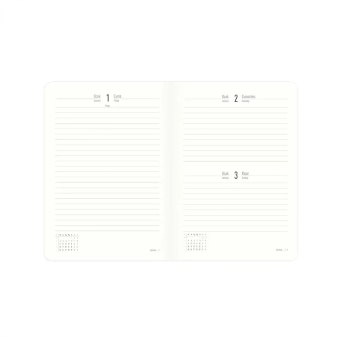 2024 Ajanda Keskin 832900 Günlük Ajanda 14x20 Termo Deri Taba