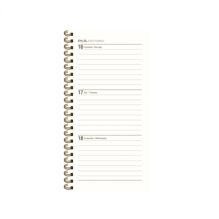 2024 AJANDA KESKİN SPİRALLİ HAFTALIK AJANDA 8x16 CEP ÇİÇEK (830032)