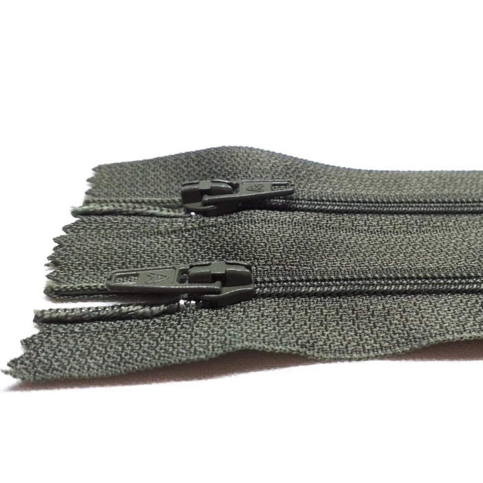 20cm Haki Pantolon Fermuarı 10 Adet